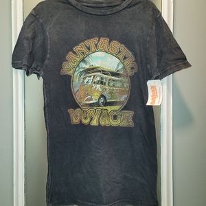 NWT vintage inspired acid washed "Vantastic Voyage" VW Surfer Hippie Van